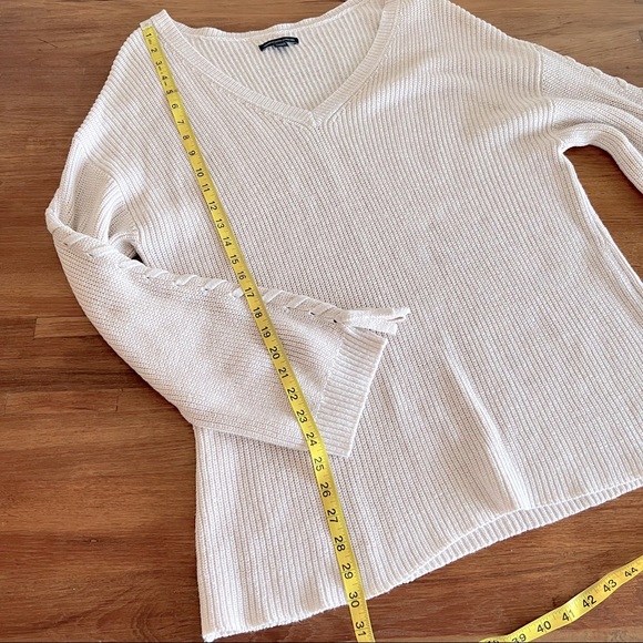 American Eagle NWOT cotton blend knit tunic length sweater  statement sleeves XL - Picture 6 of 7